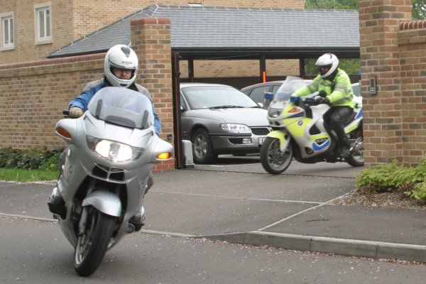 Tom setting out on his check ride, with Neil following